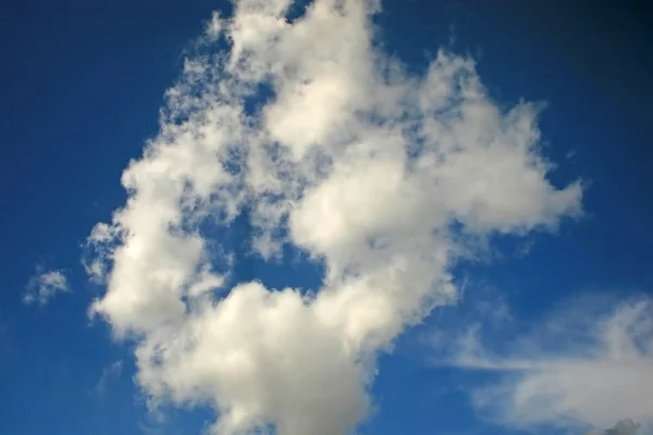 Uma Nuvem Fofa Céu Azul — Fotografia de Stock