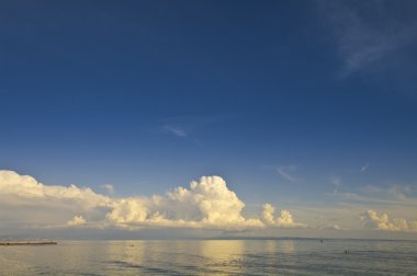 trieste yakınından Adriyatik Denizi ufku