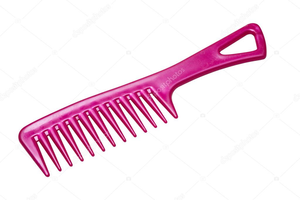 Pink comb, isolated
