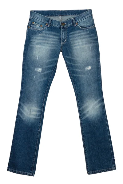 Blå jeans isolerade — Stockfoto