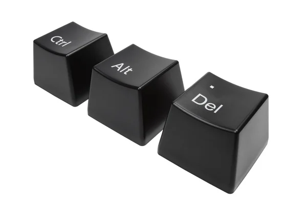 Keyboard buttons Ctrl, Alt, Del isolated — Stock Photo, Image