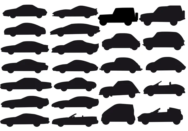 Car silhouettes, vector — Stock Vector