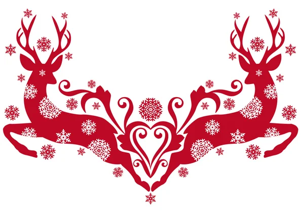 Cerf de Noël, vecteur — Image vectorielle