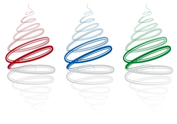 Arbres de Noël abstraits, vecteur — Image vectorielle