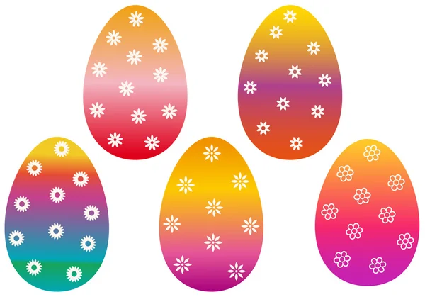 Цветные пасхальные яйца, вектор — стоковый вектор
