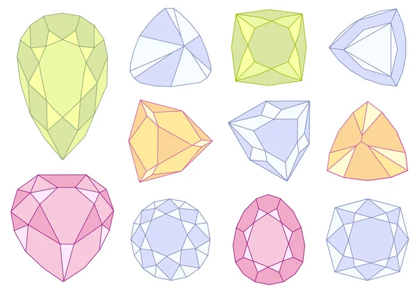 Mücevher taşları, vektör — Stok Vektör