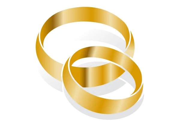 Wedding rings, vector — Stock Vector