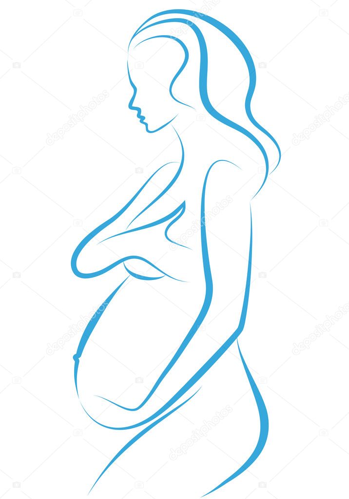Pregnant woman, vector