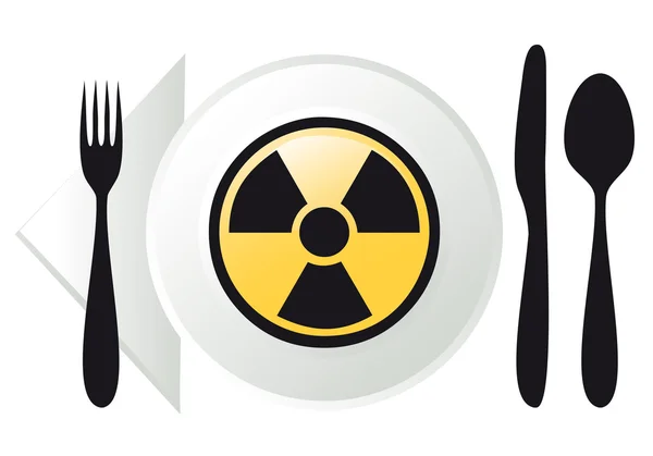 Radioactief voedsel, vector — Stockvector