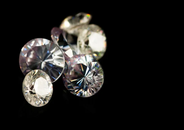 Diamantes Fondo Negro — Foto de Stock