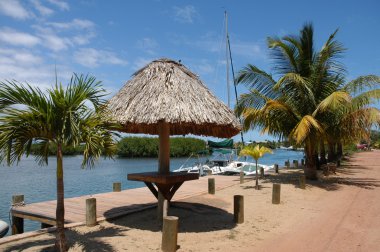 Holiday resort Belize clipart