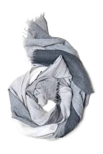Sciarpa in cashmere isolata su bianco — Foto Stock