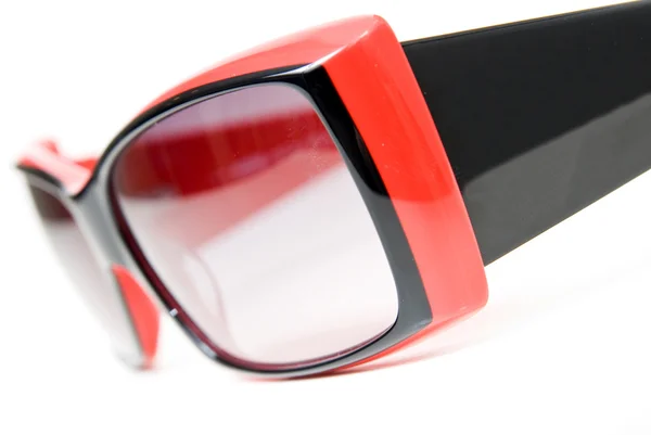 Beyaz izole kırmızı Bayan güneş gözlüğü — Stok fotoğraf