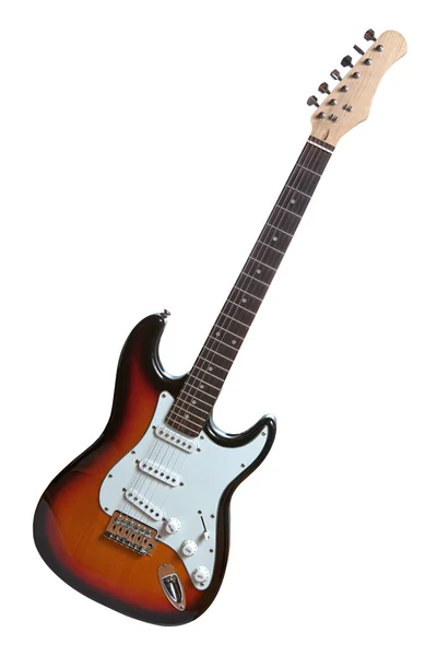 Guitarra eléctrica aislada en blanco — Foto de Stock