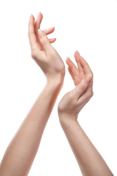 Фігура Жіночих Рук Ізольована Білому — стокове фото