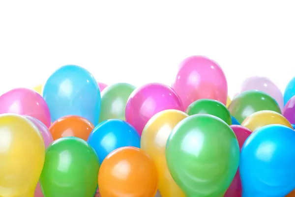 Beyaz Izole Renk Balonlar — Stok fotoğraf