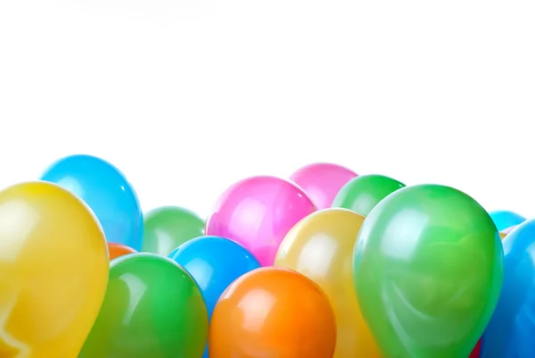 Beyaz izole renk balonlar — Stok fotoğraf