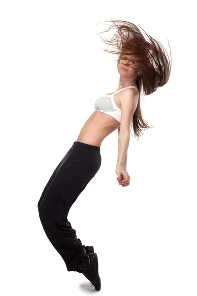 Aantrekkelijke springen vrouw — Stockfoto