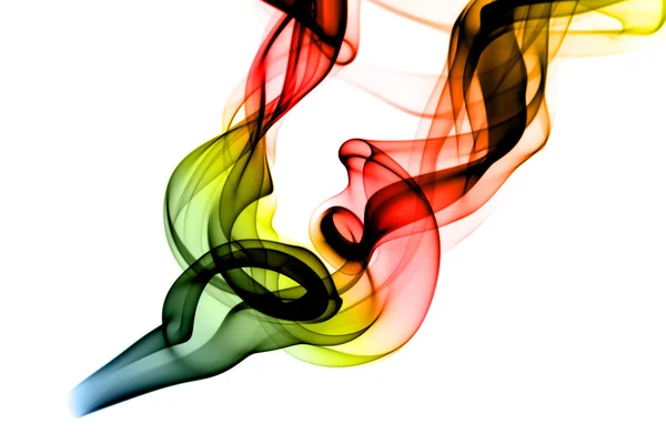 Rgb rauch abstrakte form auf weiß — Stockfoto