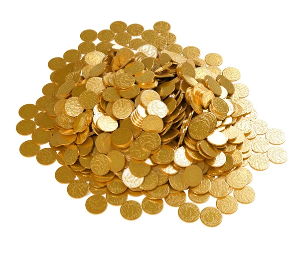 Save the money. Stack of golden coins — Stock Photo, Image