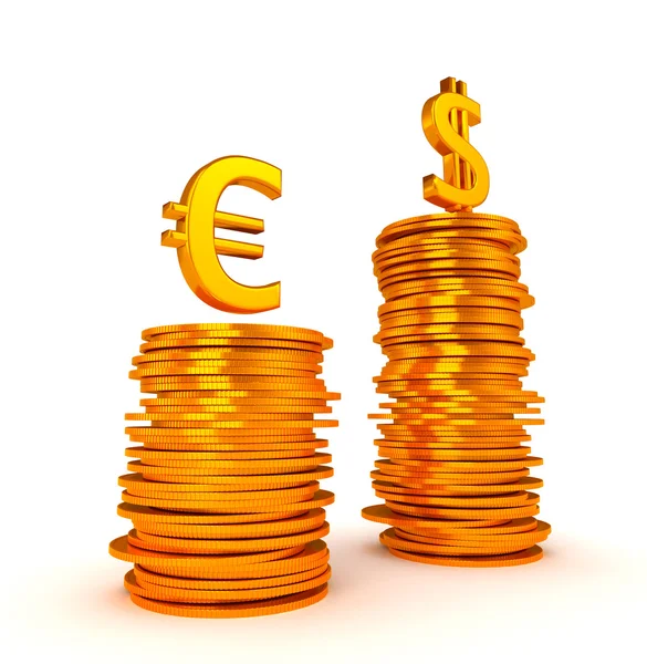 Bizi dolar euro üzerinden Döviz Alım dominancy — Stok fotoğraf