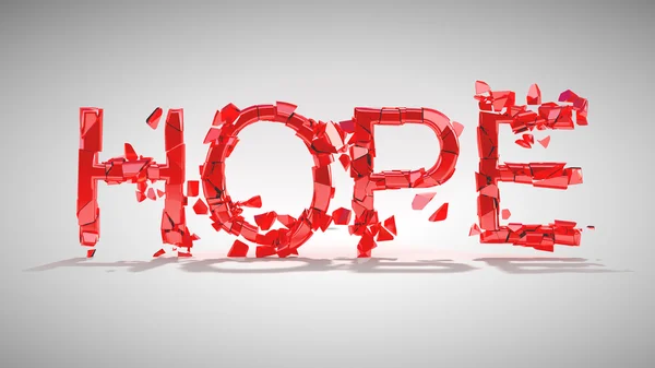 stock image Hope is lost. Word destruction