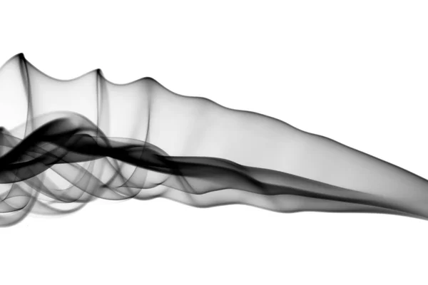 Чорна димова абстракція на білому — стокове фото