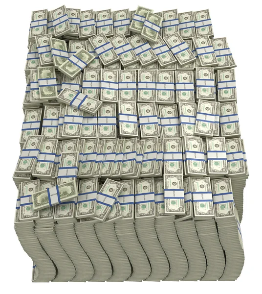 Large bundle of US dollars — Stock Photo, Image