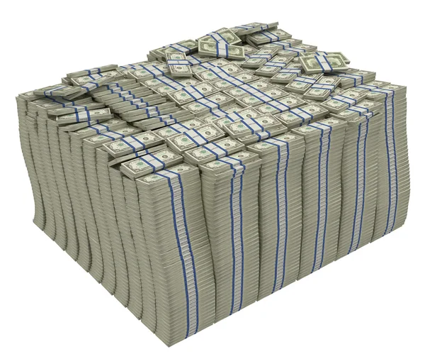Large stack of american dollars — Stock Photo, Image