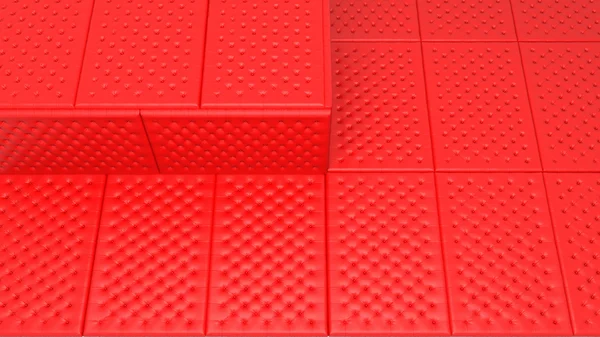 Concepto de espacio suave y seguro - colchones rojos —  Fotos de Stock