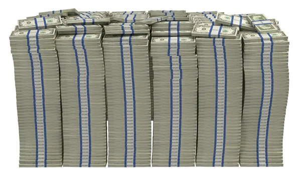 Muito dinheiro. Grande pilha de dólares americanos — Fotografia de Stock