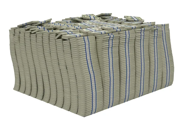 Schat. enorme bundel van Amerikaanse dollars — Stockfoto