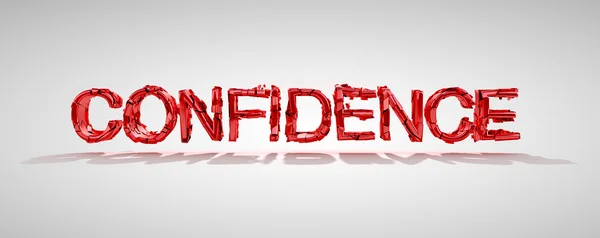 Confidence word destruction — Stock Photo, Image
