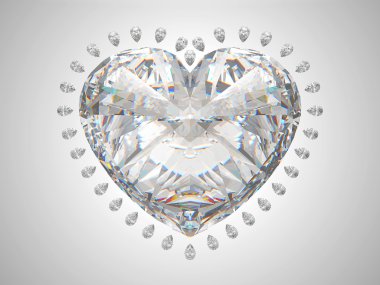 Large heart cut diamond clipart