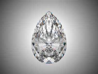 Large pear cut diamond clipart