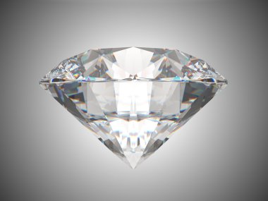 Side view of brilliant cut diamond clipart