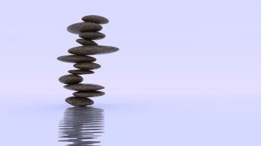 Stability and balance. Plie of Pebbles clipart