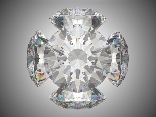 Five brilliant cut diamonds