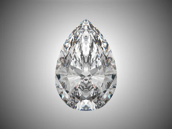 Grande pêra corte diamante — Fotografia de Stock