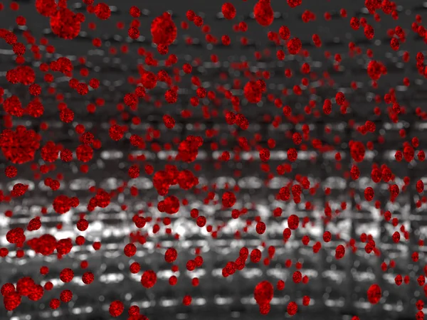 Красные бриллианты над серым металлическим бэкгороундом — стоковое фото