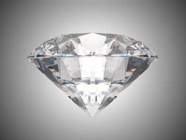 Widok z boku z doskonałym cięcia diamentów — Zdjęcie stockowe
