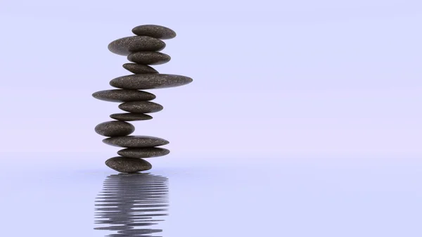 Stability and balance. Plie of Pebbles — Stock Photo, Image