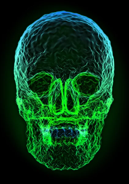 Forma de crânio colorido abstrato — Fotografia de Stock