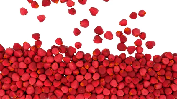 Maçãs vermelhas caindo isoladas — Fotografia de Stock
