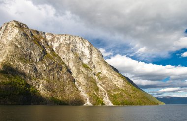 Mountains and fjord in Norway clipart