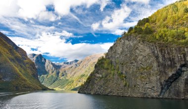 Mountains and Norwegian fiord clipart