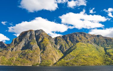 Norwegian landscapes. Fiords, mountains clipart