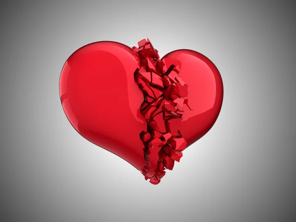 Corazón roto - amor no correspondido, enfermedad —  Fotos de Stock
