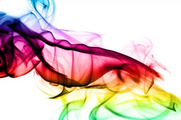 Forma colorida del humo Abstracción en blanco — Foto de Stock