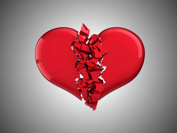 Развод и любовь. Разбитое сердце — стоковое фото